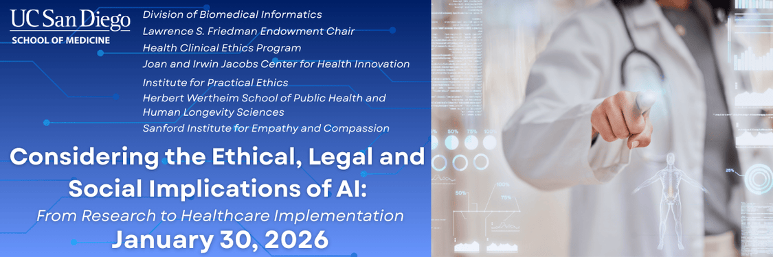 Considering the Ethical, Legal and Social Implications of AI: From Research to Healthcare Implementation Banner